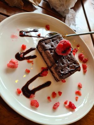 Brownie ice cream at La Bruja Vegan Foods in Antigua