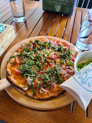 Beyond pizza at La Bruja Vegan Foods in Antigua