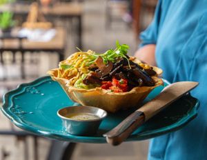  at La Bruja Vegan Foods in Antigua