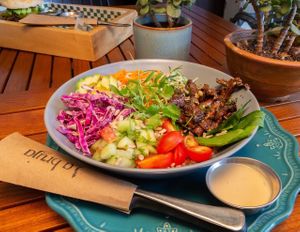  at La Bruja Vegan Foods in Antigua