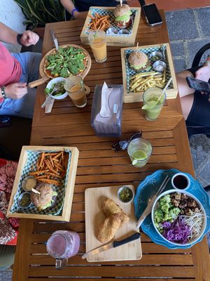   at La Bruja Vegan Foods in Antigua