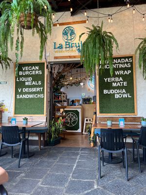   at La Bruja Vegan Foods in Antigua