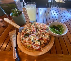   at La Bruja Vegan Foods in Antigua