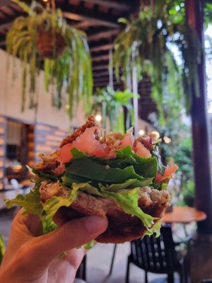  at La Bruja Vegan Foods in Antigua