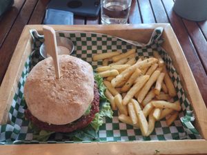  at La Bruja Vegan Foods in Antigua