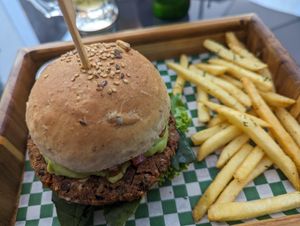 Antigua Burger at La Bruja Vegan Foods in Antigua