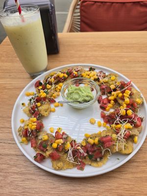 Tostones at La Bruja Vegan Foods in Antigua