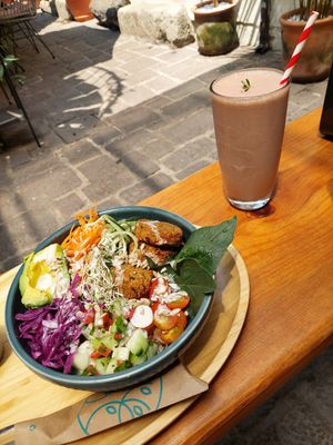  at La Bruja Vegan Foods in Antigua