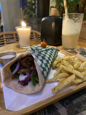   at La Bruja Vegan Foods in Antigua