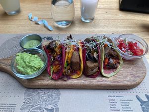   at La Bruja Vegan Foods in Antigua