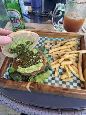 Beyond bruja  🍔   at La Bruja Vegan Foods in Antigua