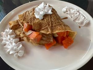 Crepe  at La Bruja Vegan Foods in Antigua