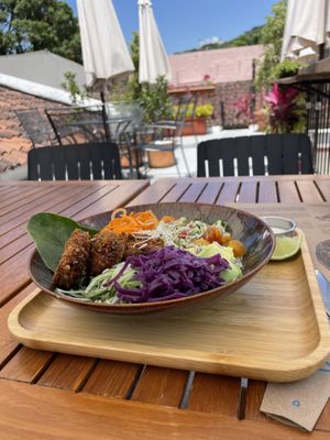   at La Bruja Vegan Foods in Antigua