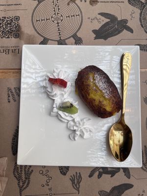   at La Bruja Vegan Foods in Antigua