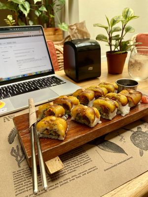   at La Bruja Vegan Foods in Antigua