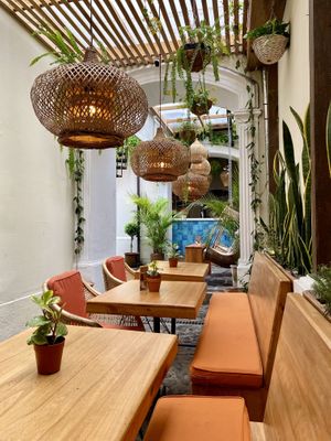   at La Bruja Vegan Foods in Antigua