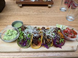 Tacos  at La Bruja Vegan Foods in Antigua