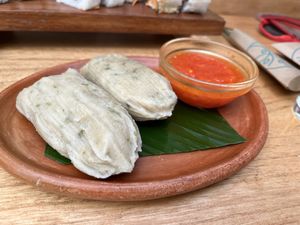 Tamalitos  at La Bruja Vegan Foods in Antigua