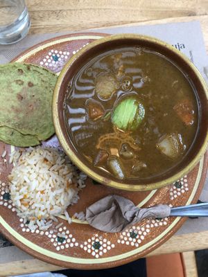   at La Bruja Vegan Foods in Antigua