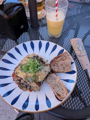 The eggplant lasagna ... recommended by a fellow patron! at La Bruja Vegan Foods in Antigua