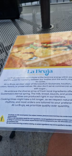  at La Bruja Vegan Foods in Antigua