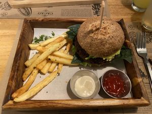   at La Bruja Vegan Foods in Antigua