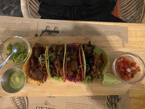   at La Bruja Vegan Foods in Antigua