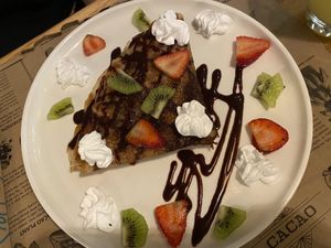   at La Bruja Vegan Foods in Antigua