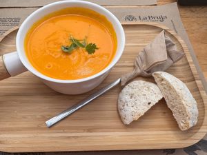   at La Bruja Vegan Foods in Antigua