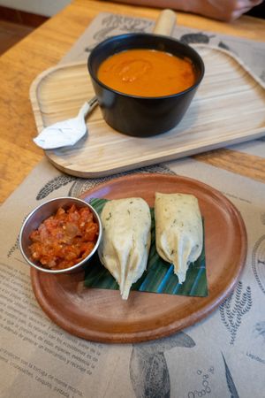   at La Bruja Vegan Foods in Antigua