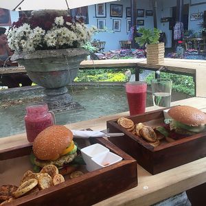 La Bruja its Located in a Old comercial center at La Bruja Vegan Foods in Antigua