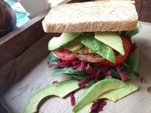 Eggplant magic at La Bruja Vegan Foods in Antigua