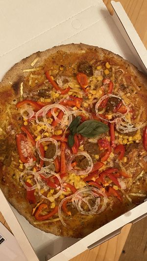 Vegan pizza at Restaurant Pizzeria Dobner in Villach