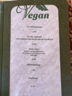 3 choices of main course  at Restaurant Pizzeria Dobner in Villach