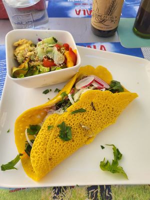 Vegan Vietnamese pancake at Une Cuillère Pour Maman in Bergerac