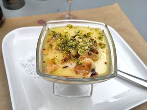 Lebanese pudding at Une Cuillère Pour Maman in Bergerac