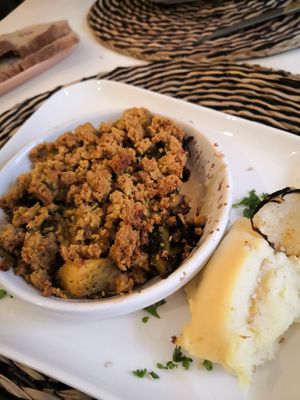 Crumble with root vegetables at Une Cuillère Pour Maman in Bergerac