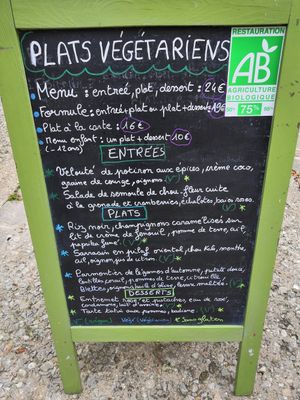 A week menu in oktober at Une Cuillère Pour Maman in Bergerac