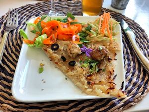Pissaladière at Une Cuillère Pour Maman in Bergerac