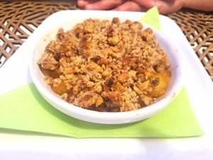 Walnut crumble at Une Cuillère Pour Maman in Bergerac