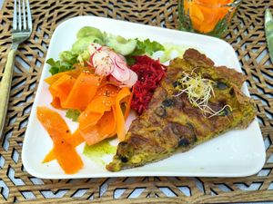 Vegetable pie at Une Cuillère Pour Maman in Bergerac