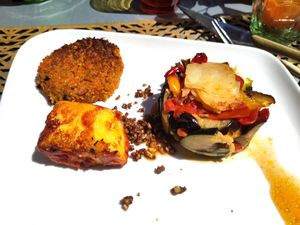 Tian and polenta at Une Cuillère Pour Maman in Bergerac