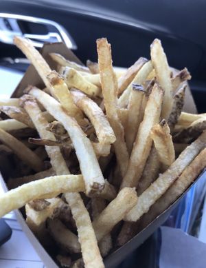 Fríes   at Santana's Vegan Grill in Colorado Springs