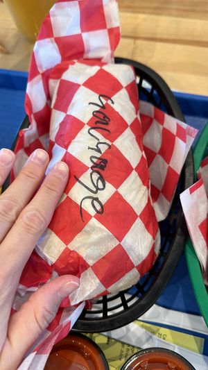 The biggest burrito I’ve ever had   at Santana's Vegan Grill in Colorado Springs