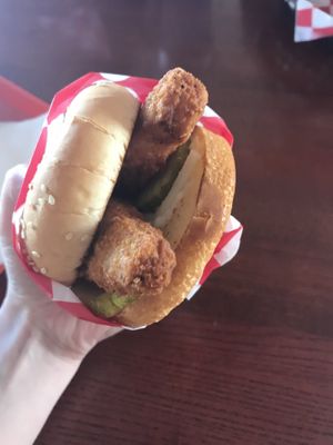 Chicken slider  at Santana's Vegan Grill in Colorado Springs