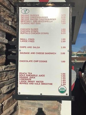 Menu at Santana's Vegan Grill in Colorado Springs