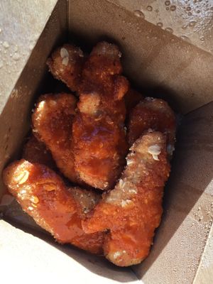 Buffalo Strips at Santana's Vegan Grill in Colorado Springs