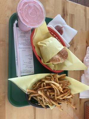 Killer diner, fries were the best thing ever  at Santana's Vegan Grill in Colorado Springs