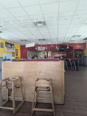 Restaurant seating at Santana's Vegan Grill in Colorado Springs