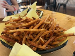 Fríes  at Santana's Vegan Grill in Colorado Springs
